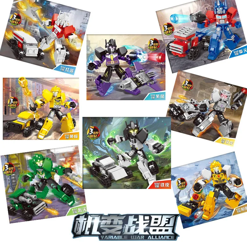 

HSANHE Building Blocks Deformation Robot Assembled Toys Variable Zhanmeng Educational ENLIGHTEN Children Building Blocks Toy 260
