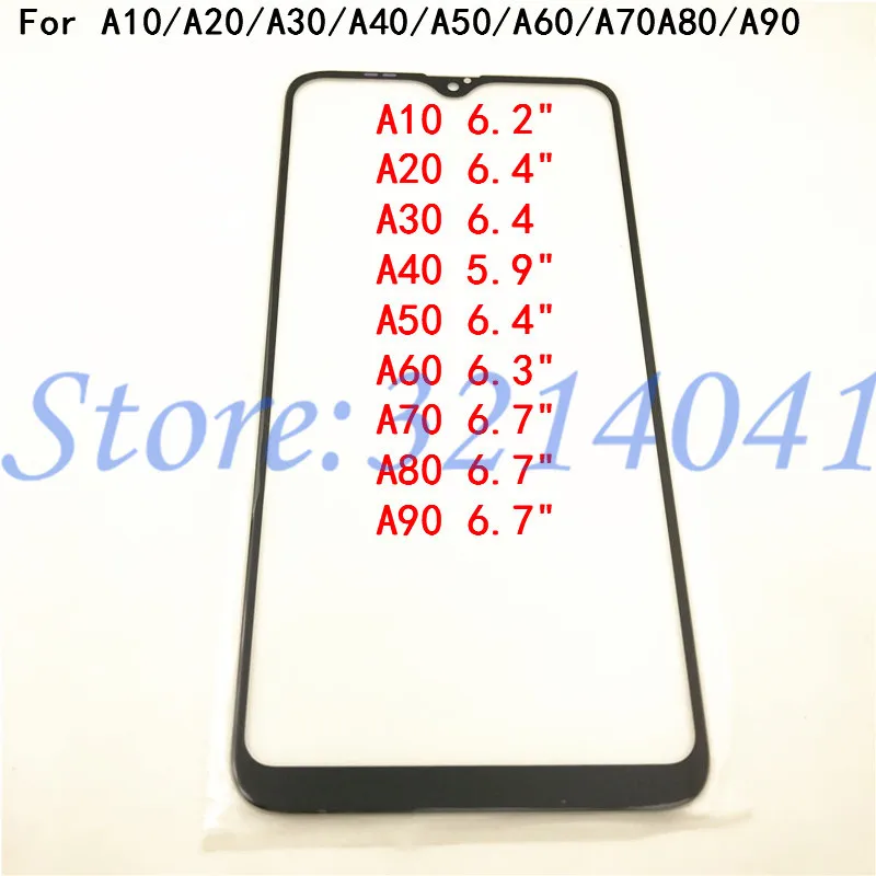 Оригинальное Переднее стекло для Samsung Galaxy A10 A20 A30 A40 A50 A60 A70 A80 A90 сенсорный экран ЖК