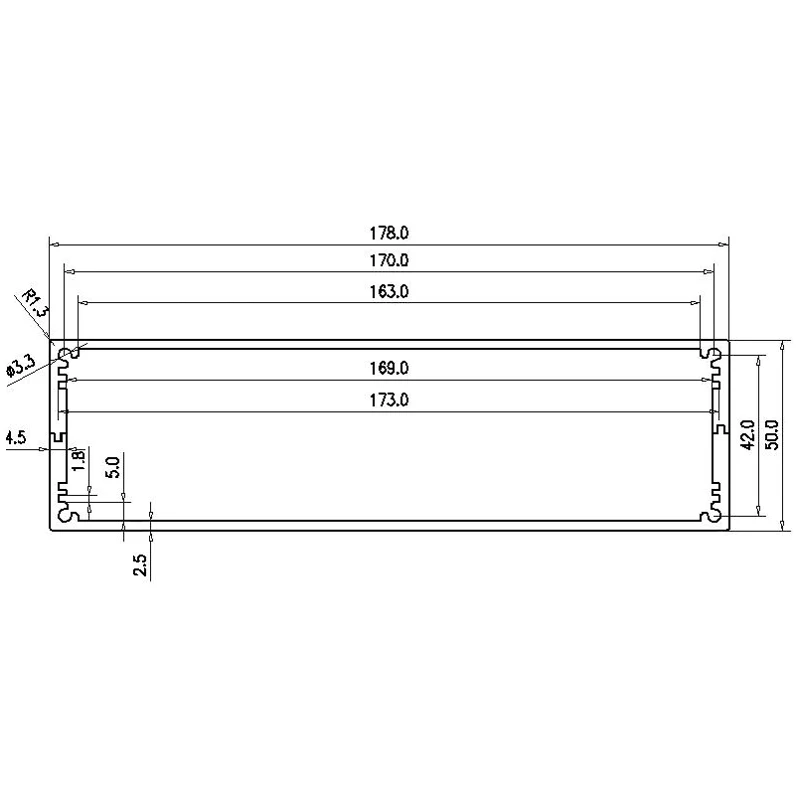 KYYSLB 179*51*269 мм алюминиевый усилитель Корпус Корпуса DIY коробка BZ1805 DAC декодирование Amp предусилитель Шасси Усилитель чехол