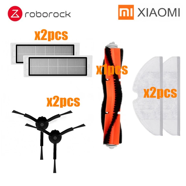 Подходит для XiaoMi Roborock S50 S51 S55 аксессуары Запчасти для пылесоса комплекты основная щетка+ фильтр+ Боковая щетка+ Швабра - Цвет: Miset-3