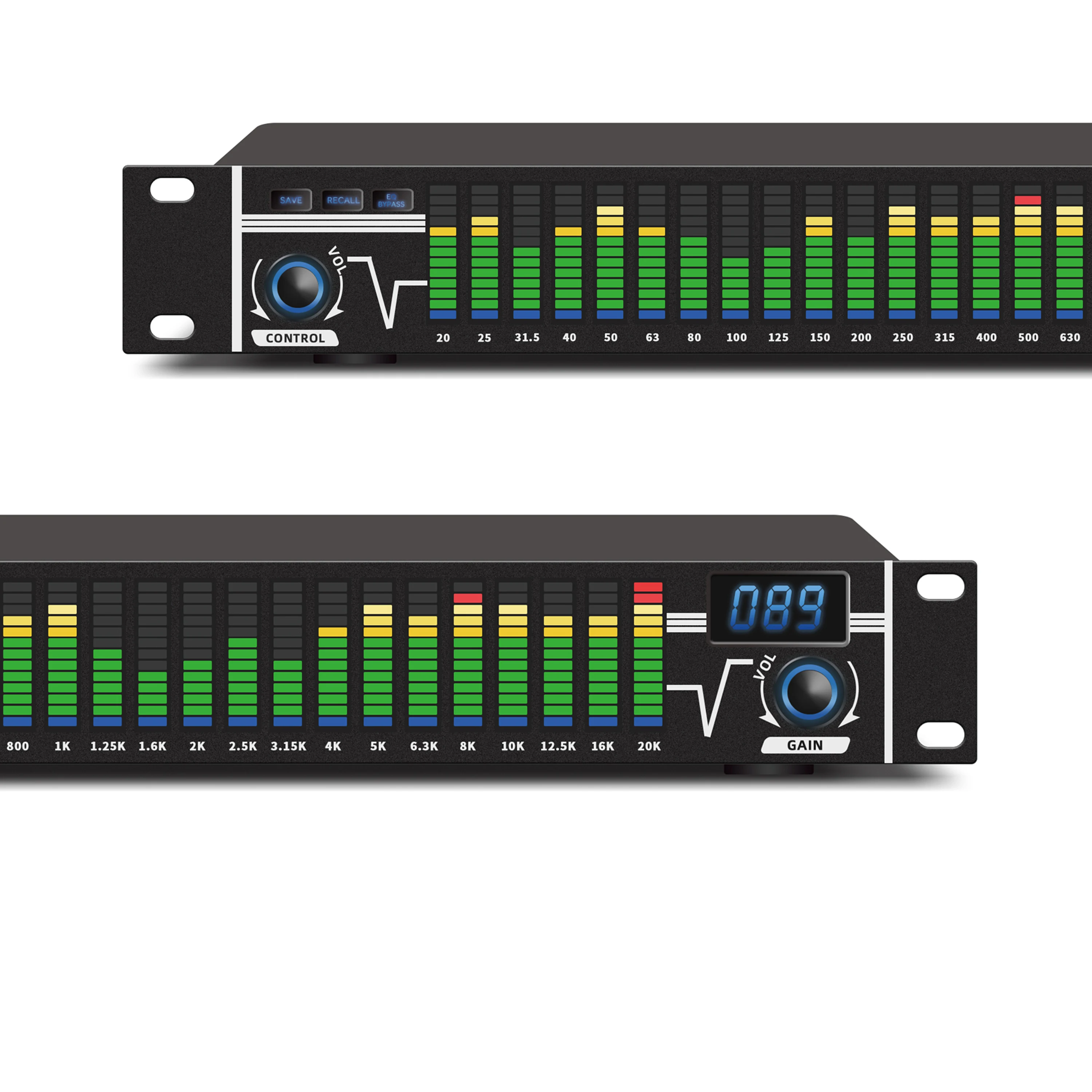 Leicozic Dual 31 Bands Equaliser Digital Equalizador De Audio Equalizers A3 Profesional Sound System Stage & Karaoke Equipment