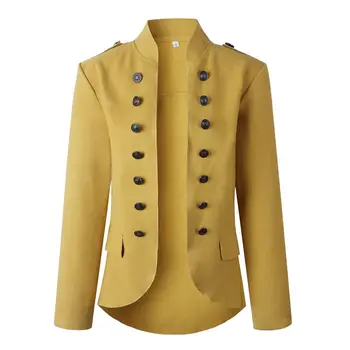 

Newly Women Lady Long Sleeve Buttons Solid Color Suit Coat for Autumn Winter Party FIF66