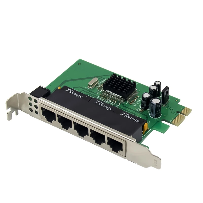 Коммутационная плата PCIe Fast Ethernet 10/2022 Мбит/с Карта IC Plus IP175 5 портов сеть RJ45 новинка