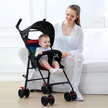 

Ultra-light Baby Stroller and Portable Small Child Hand Push Pocket Folding Can Sit and Lay One-button Baby Cart