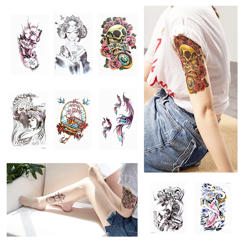 

Tattoo Designs Stickers Designer Body Art Tattoo Men Temporary Tattoo Sticker Fake Tatoo Large Temporary Tattoos3D