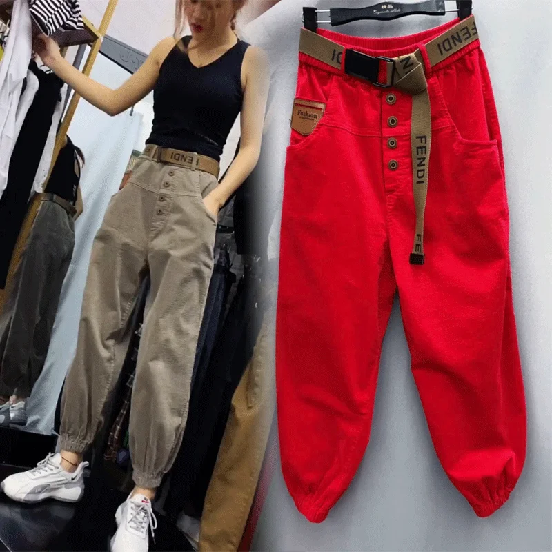 

Autumn Corduroy Wide Leg Pants Women's Loose Tappered Corduroy Bloomers Harem Pants Japan Style Trousers Women 3XL