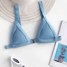 ZAFUL бикини в рубчик с застежкой спереди