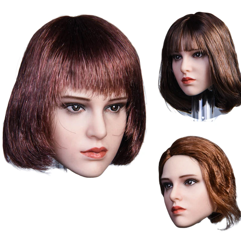 Details about   1/6 Female Head Sculpt Short Hair For Phicen Hot Toys 12" Figure YMT038C ☆USA☆ 