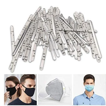 

Nose Wire Mask DIY 50/100/200PCS Nose Clip Bridge Metal Flat Aluminum Bar Strip Trimming Crafts Making Accessories