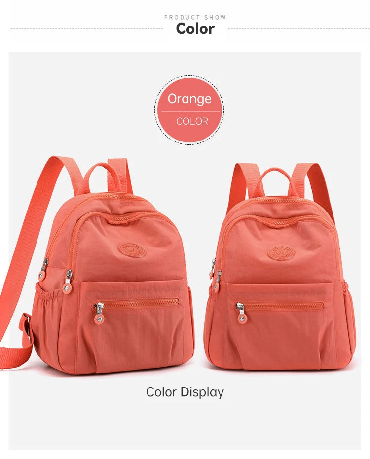 2021 new fashion lightweight travel bag large capacity backpack female simple and versatile backpack schoolbag