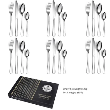 

4Pcs Tableware Sets Fork Spoon Knife Stainless Steel Colorful Laser Effect Mirror Reflection Cutlery With Gift Box Kitchen Tool