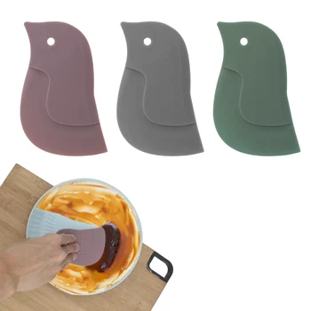 

Soft Scraper Oil For Crevice Corner Bowl Dough Icing Dish Pot Cartoon Penguin Shaped Pan Pastry Spatulas Cleaning Scraper