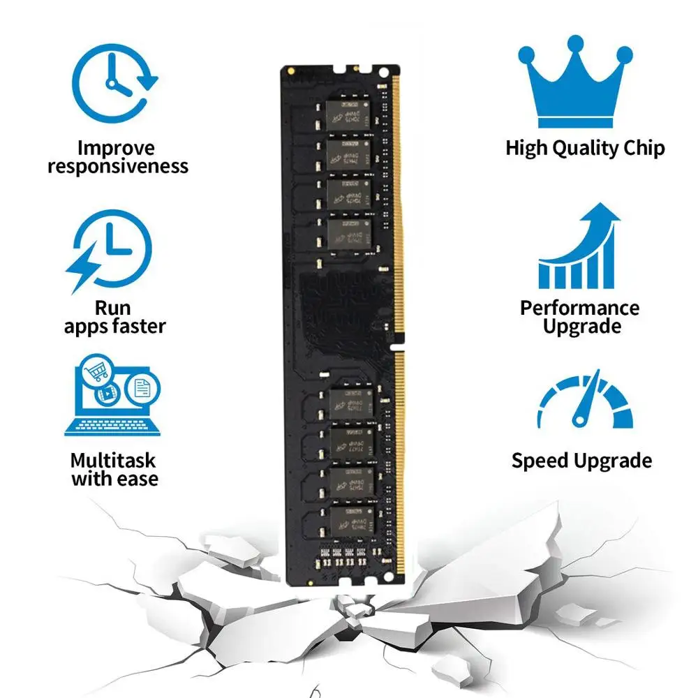 Оперативная Память DDR4 4 ГБ 8 16 32 ram 2133 2400 2666 3200 МГц для ПК CL19 1 2 в без коррекции ошибок