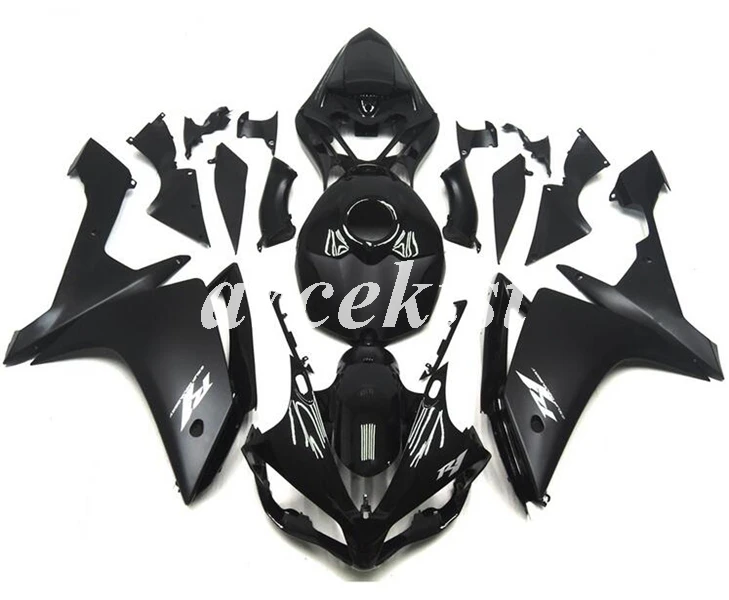 

Injection Mold New ABS Motorcycle Full Fairings Kit add Tank cover Fit for YAMAHA YZF-R1 2007 2008 07 08 set all black