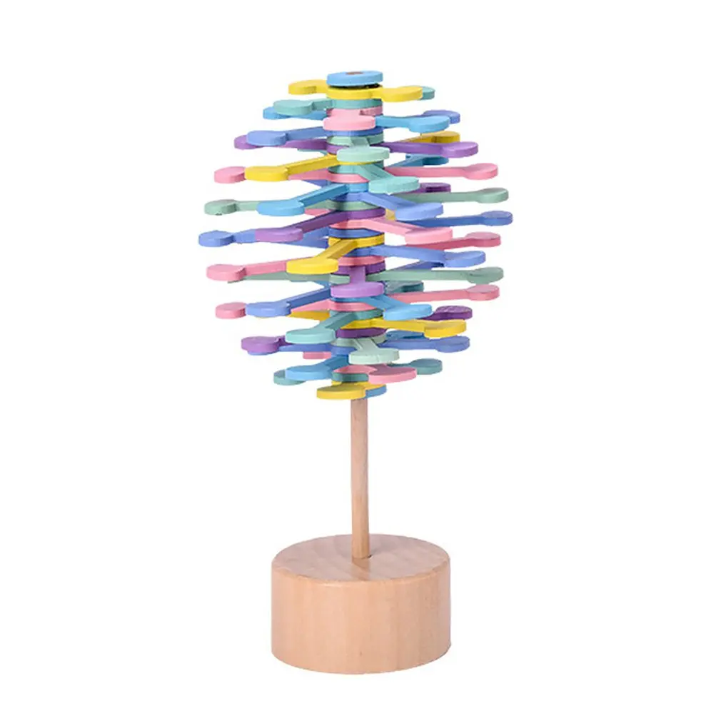 Вибрирующий звук с твердой древесины вращающийся леденец серии Фишер Креативные украшения декомпрессионная игрушка декомпрессия