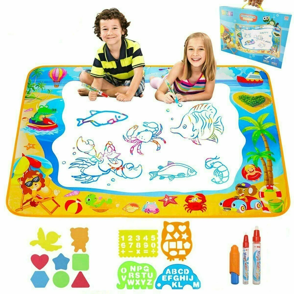 aqua doodle drawing mat & magic pen