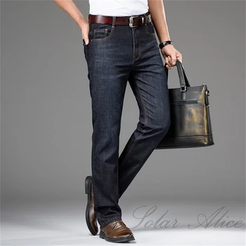 

Shipping 2020 spring and summer men's new straight jeans business middle-aged loose elastic drape thin casual pants