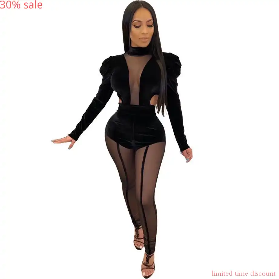 bodycon long sleeve jumpsuit