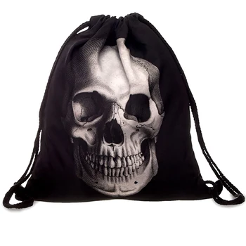 

Unique Style Small 3D Printing Skeleton Backpack UnisexTravel Softback Men Mochila Drawstring Bag School Girls Backpacks