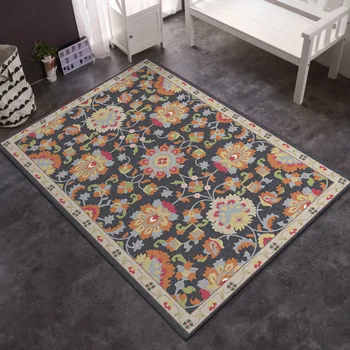 

European Style Tapete High Quality Flower Art Carpets For Living Room Bedroom Sofa Table Anti-Slip Floor Mat Kitchen Area Rugs
