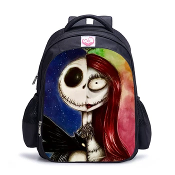 

16 Inch The Nightmare Before Christmas Backpack for Teenage Girls Boys Book Bag Mochila Travel Bag Children School Backpacks