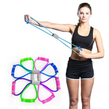 

8 Word Fitness Rope Resistance Bands Rubber Bands Elastic Band Home Fitness Equipment Expander Workout Gym Exercise Train