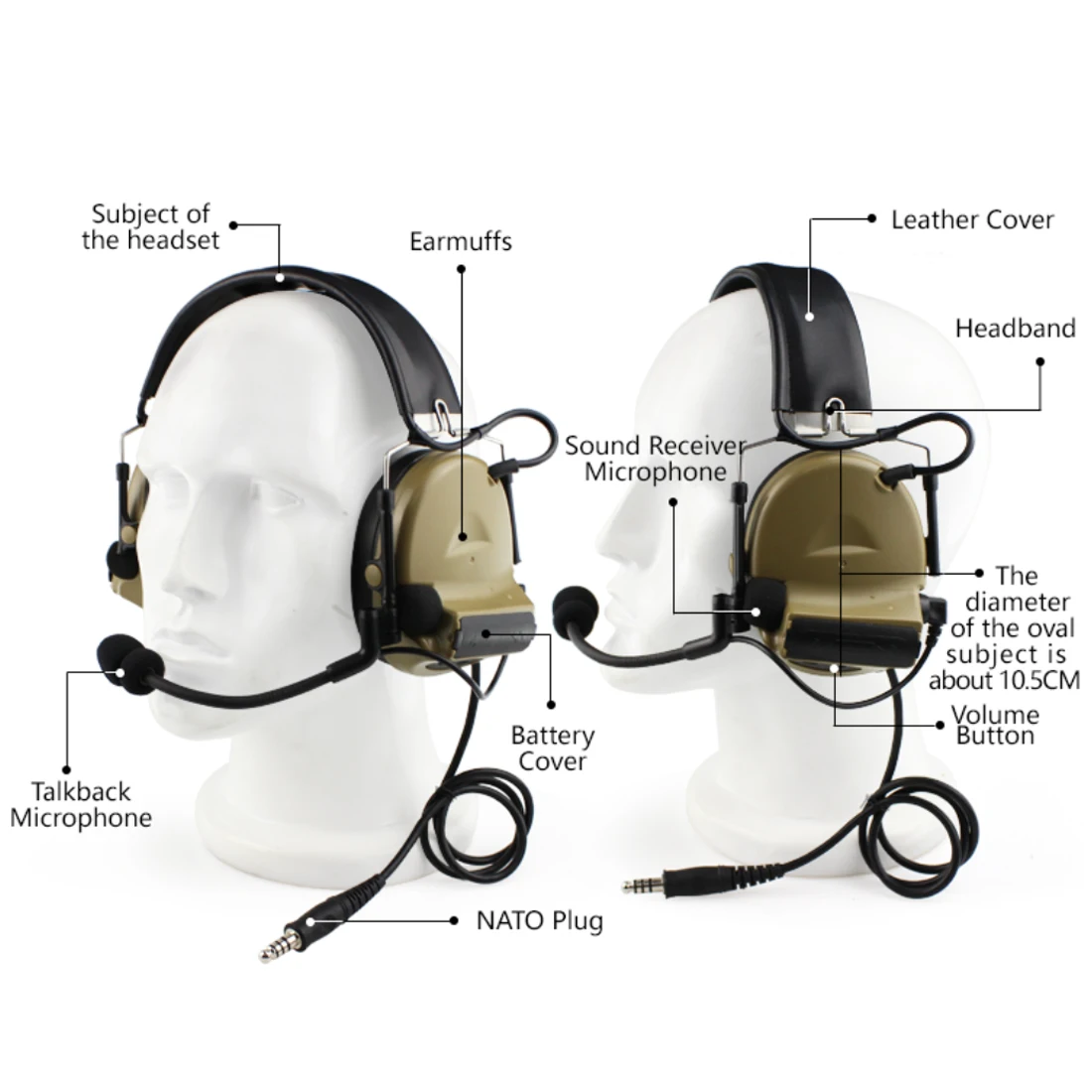Cancelamento de Ruído Fones de Ouvido-tan Tactics Comtacii Chip - Verde 2020 Wst Gen.3 2 2020 wst tactics comtacii gen.3 chip cancelamento