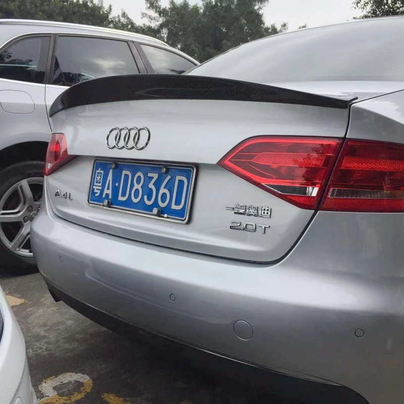 Для Audi A4 B8 4 Двери Седан 2009 2012 HK стиль высокое качество углеродное волокно заднее
