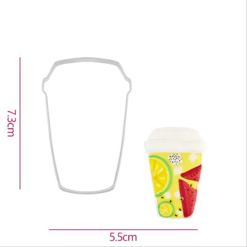 1pcs patisserie Beer Bread Sandwich Beverage Stainless Steel Cookie Cutter Sugarcraft Fondant Cake Tool Biscuit Mold Pastry Shop