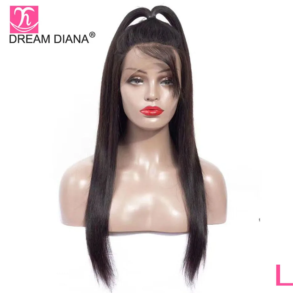 Длинные перуанские парики DreamDiana 8 28 &quotL прямые волосы Remy бесклеевая черная 100%