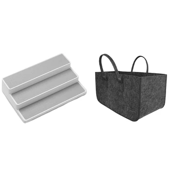 

Non-Slip Three-Layer Spice Rack Pp Storage and Spice Rack & Felt Storage Bag Large Capacity Casual Shopping Bag