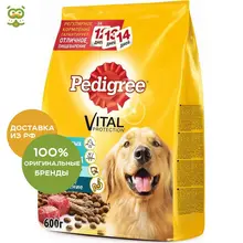 Pedigree корм для взрослых собак всех пород, Говядина, 600 г. Pedigree корм для взрослых собак всех пород, Говядина, 600 г.