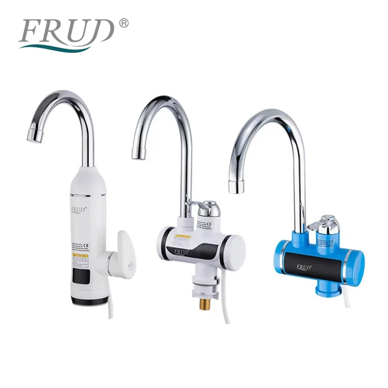 FRUD Cocina eléctrica grifo calentador de agua instantánea grifo de agua caliente LED Digital calefacción grifo sin tanque de calentador de agua instantáneo