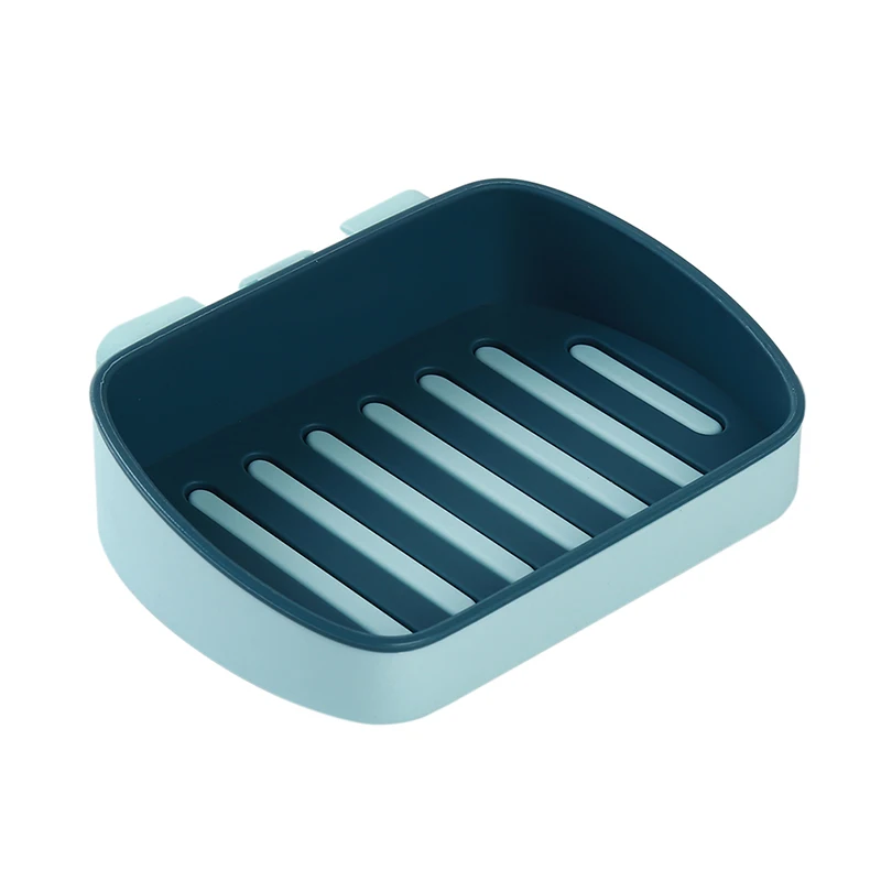 Чехол для мыла, крепкая присоска, настенный держатель для мыльницы, коробка для хранения мыла, органайзер для ванной комнаты, аксессуары для душа, инструменты - Цвет: blue