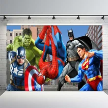 Супергерой Герои Человек-паук Супермен, Халк Капитан Мстители на заказ фотостудия фон фоновая фотография