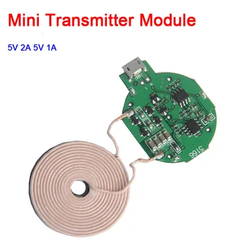 

DC 5V 2A Mini Wireless Charger Transmit Module Mini PCBA Charging Coil QI Universal Apple Android DIY Modification PHONE