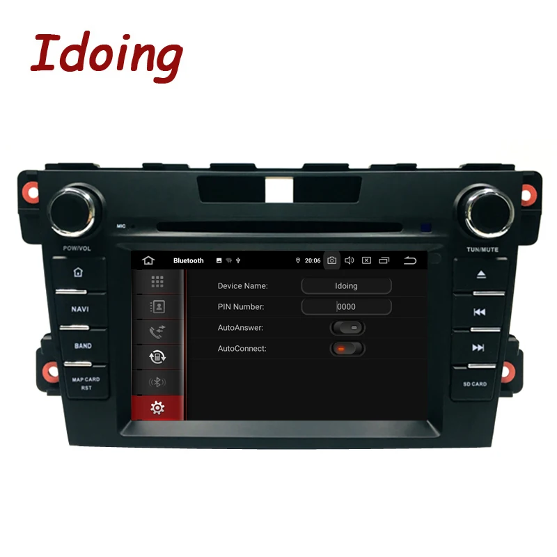  Idoing 2Din Steering Wheel Android 9.0 Fit mazda cx-7 CX 7 CX7 Car DVD Player 8Core 4G+64G GPS Navi
