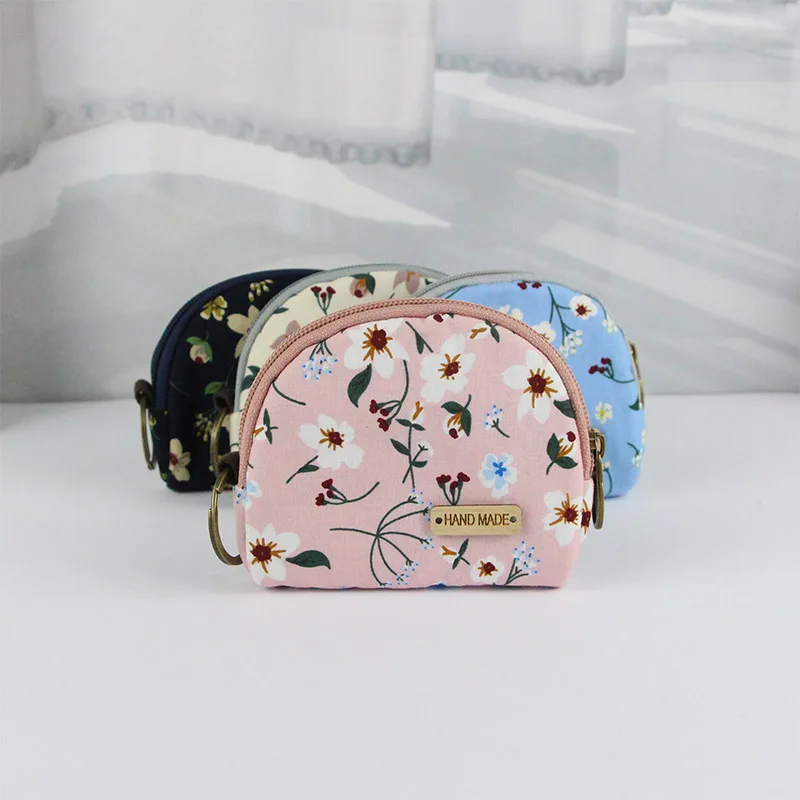 Для женщин портмоне из плотной ткани с цветочным принтом мини-сумка с такими небольшими изменениями Кошелек для монет дамы ключ-карта держатель Porte Monnaie