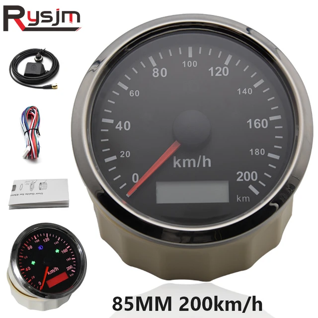 85mm Auto Auto Motorrad GPS Tacho Kilometer zähler 0-125 km/h 0