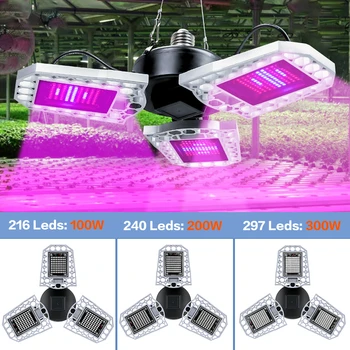 

UV Plant Light Full Spectrum LED Grow Light E27 100W 200W 300W Growing LED Bulb Seeds Flowers LED Hydroponic Lighting Phyto Lamp