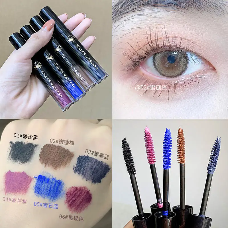 Потрясающая цветная тушь для ресниц водостойкая 4d шелковая волоконная