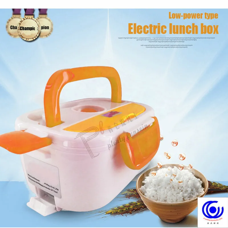 220&110VAC/12VDC cute 4 Buckles Cooking PTC Electric Heating Lunch Box Set Portable Food-Grade Container Warmer food thermal