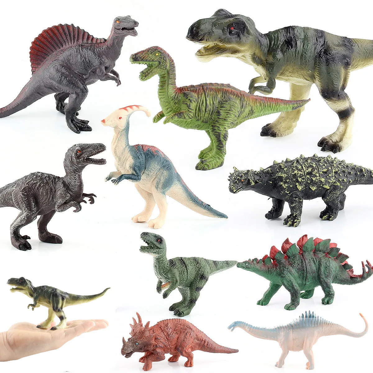 Dinosaur Models Toys Triceratops Jurassic Small Indominus Rex 13-Styles 15cm