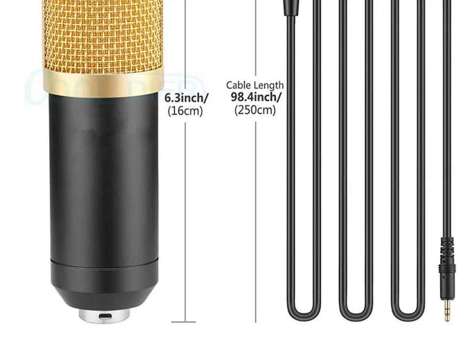 Прохладный DIER BM800 профессиональный конденсаторный микрофон с ударным креплением Mikrofon конденсаторный звукозаписывающий микрофон для радио braodcasing