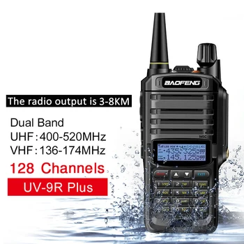 

Best Price Original Baofeng UV-9R UV9R Plus Walkie Talkie Waterproof IP55 Dual Band Two Way Radio