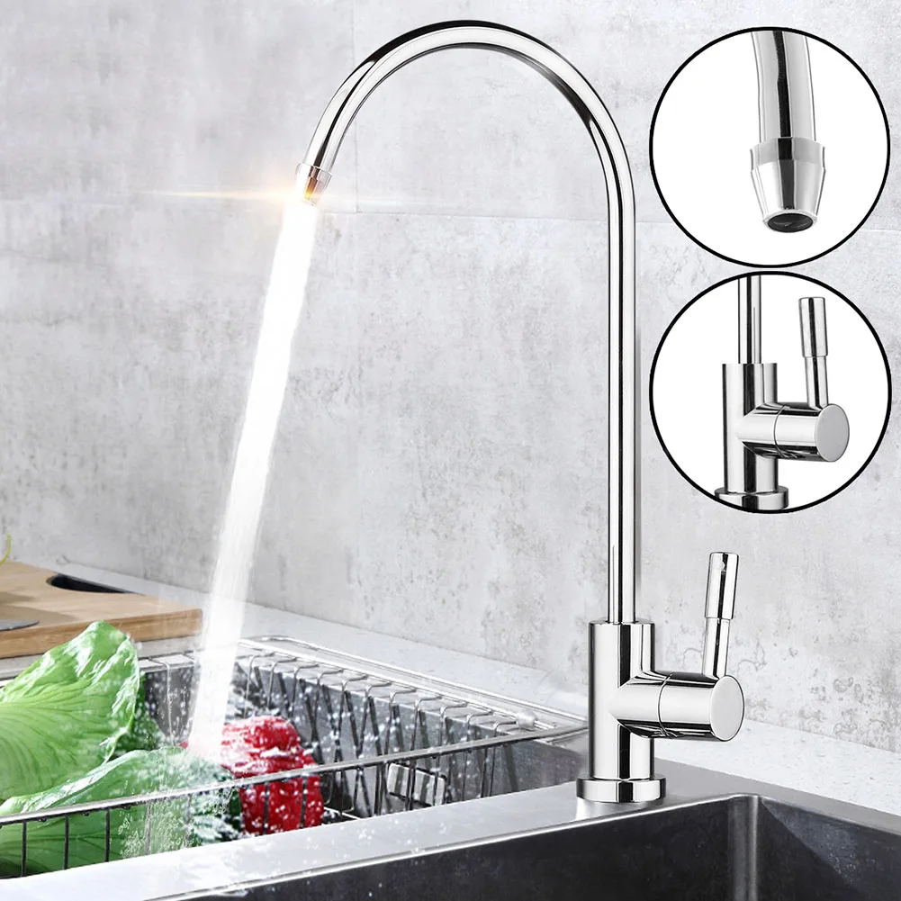 Kitchen 1/4 Inch RO Drinking Water Filter Faucet Reverse Osmosis System Sink Tap DIN889
