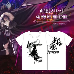 Fate Grand Order Jeanne D'arc T-Shirt Women Mens Modal Fabric Short Sleeve White Tee Tops Fashion Japanese Animation Peripherals
