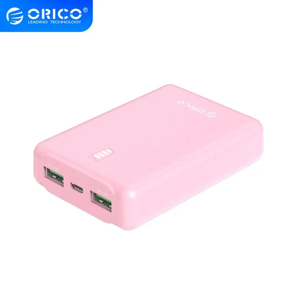 ORICO 10000 мАч двойной USB 5 В 2A внешний аккумулятор зарядное устройство для телефона