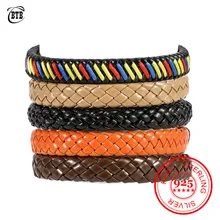 Мужские ювелирные браслеты "Будда" Черная Плетеная кожа веревочный браслет коричневый безопасный браслет с пряжкой Панк мужской браслет на запястье Pulsera Hombre