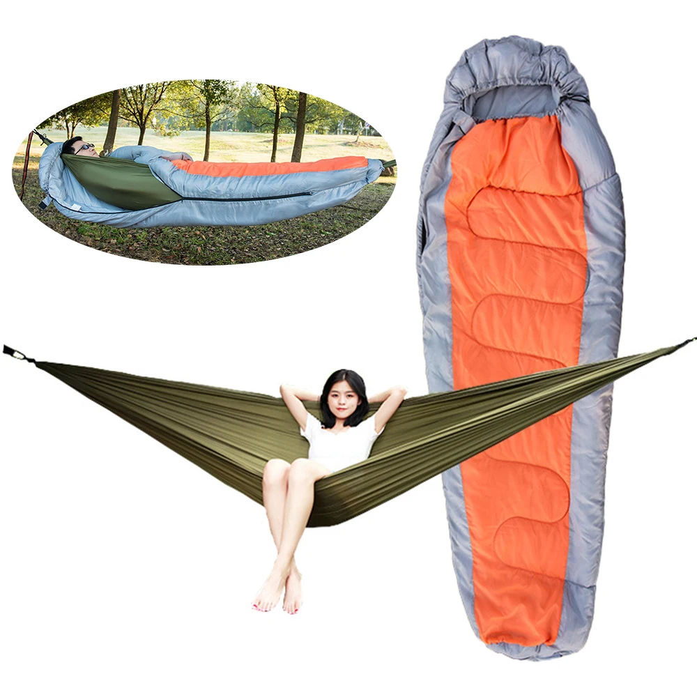 

Muti-functional Detachable Hammock Sleeping Bag with Hat for Camping Travelling Hiking Sleeping Bag 210T Polyester